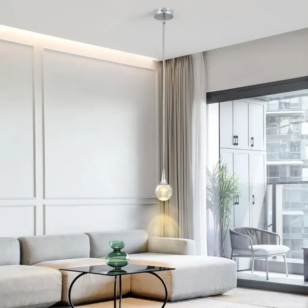 Mini LED Jellyfish Pendant Light – Warm Glow Kitchen Lamp - Image 4