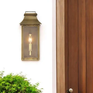 HMS Manchester 1-Light Aged Brass Pocket Wall Lamp