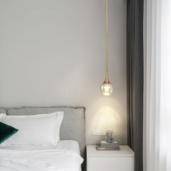 Mini LED Jellyfish Pendant Light – Warm Glow Kitchen Lamp - Image 3