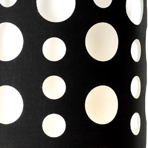 HMS 33 Black Metal Table Lamp with Black & White Drum Shade - Image 6