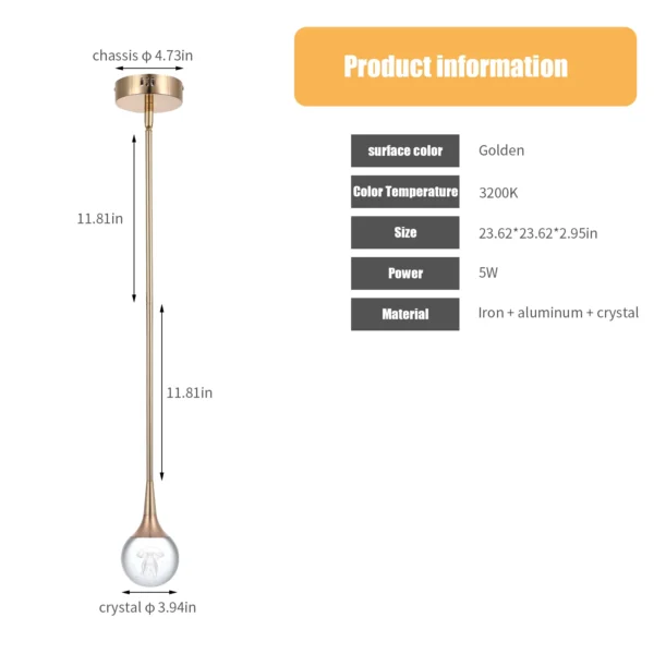 Mini LED Jellyfish Pendant Light – Warm Glow Kitchen Lamp - Image 6