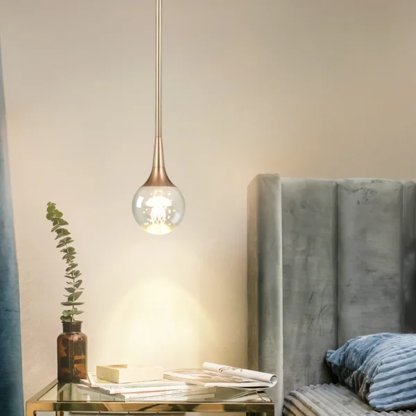 Mini LED Jellyfish Pendant Light – Warm Glow Kitchen Lamp - Image 2