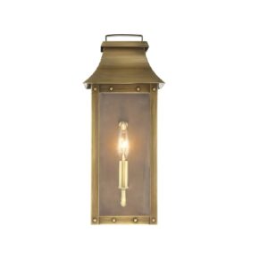 HMS Manchester 1-Light Aged Brass Pocket Wall Lamp