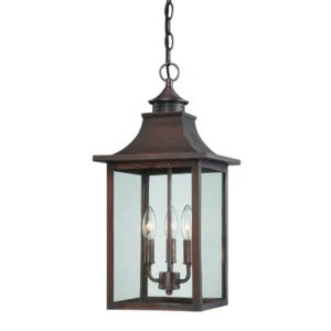 HMS St. Charles 3-Light Acopper Patina Hanging Outdoor Light