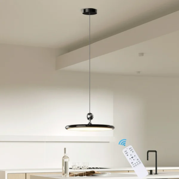 15.7” Modern Dimmable LED Pendant Light with Remote for Kitchen & Dining - Image 3