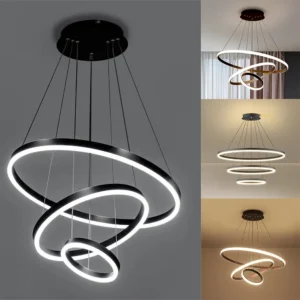 Modern LED Ring Pendant Lamp – Living & Dining Room Chandelier