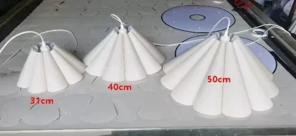 Cream Chandelier LED Pendant Light for Living Room & Bedroom - Image 5