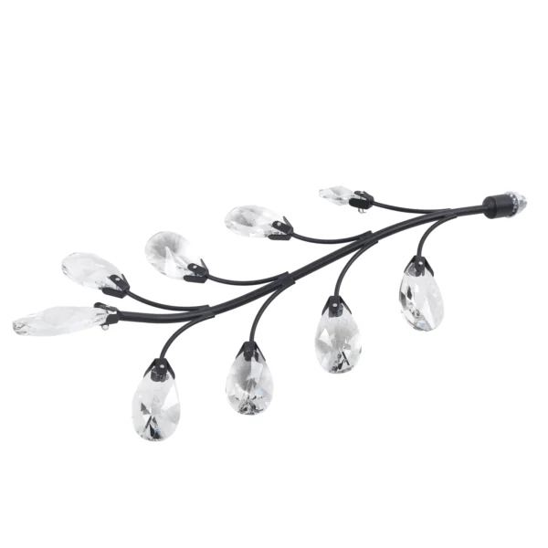 Vintage Crystal Chandelier – Black LED Ceiling Light - Image 10