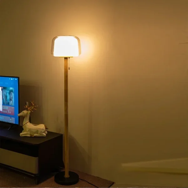 Modern Nordic Glass Floor Lamp – Decorative Bedside & Living Room Light - Image 3
