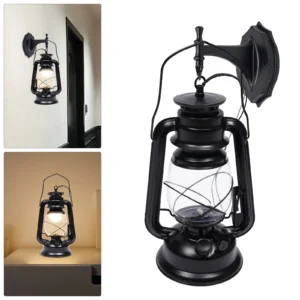 Black Outdoor Wall Lamp – Rustic E27 Wall Mount Light for Garden, Balcony & Yard