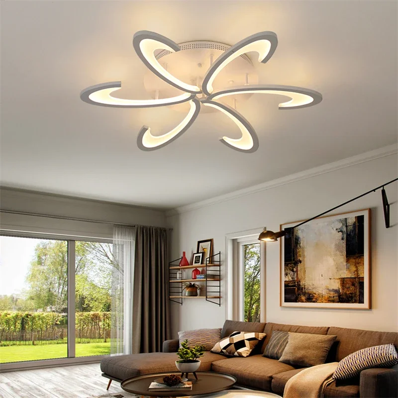 Modern LED Acrylic Ceiling Light – Dimmable Chandelier Fixture - Image 6