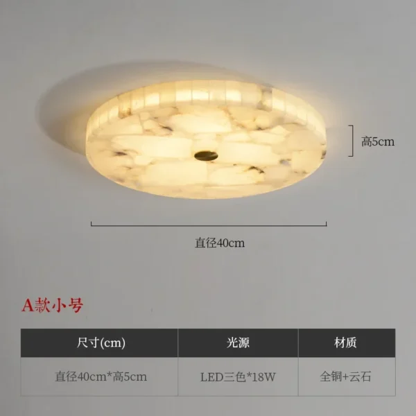 Modern 2025 White Marble LED Ceiling Chandelier for Living Room - Image 5