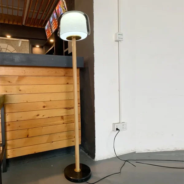 Modern Nordic Glass Floor Lamp – Decorative Bedside & Living Room Light - Image 4
