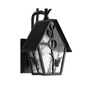 Black Vintage European Floral Wall Lamp – Indoor/Outdoor Lighting