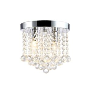 Crystal Flush Mount Ceiling Light Mini Chandelier for Kitchen & Hallway