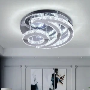 Modern LED Crystal Chandelier – Bedroom Pendant Ceiling Light Fixture