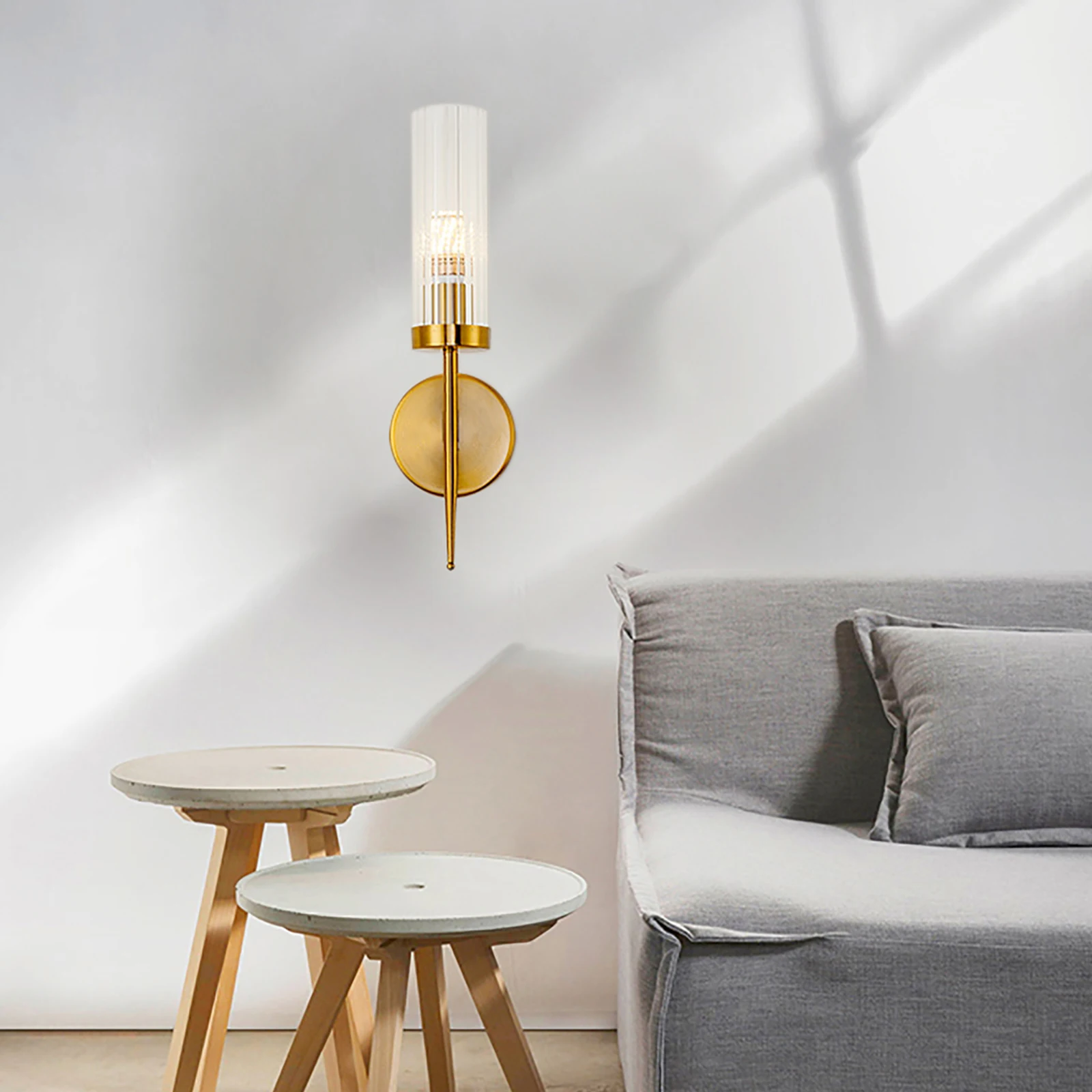 Modern Gold Wall Sconce Light – Single Head Hardwired Fixture, E26 Bulb - Image 8