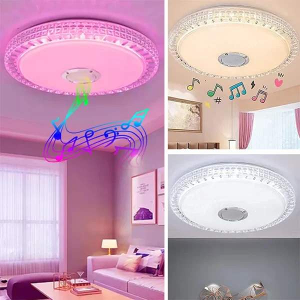 Smart LED RGB Ceiling Light with Bluetooth Music - Image 5