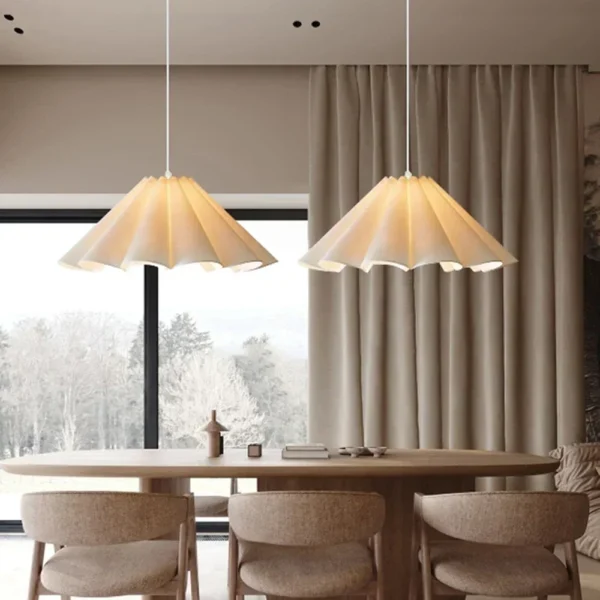 Cream Chandelier LED Pendant Light for Living Room & Bedroom - Image 3