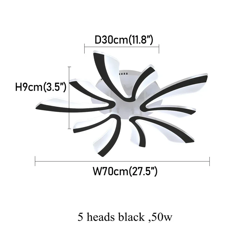 Modern LED Acrylic Ceiling Light – Dimmable Chandelier Fixture - Image 9