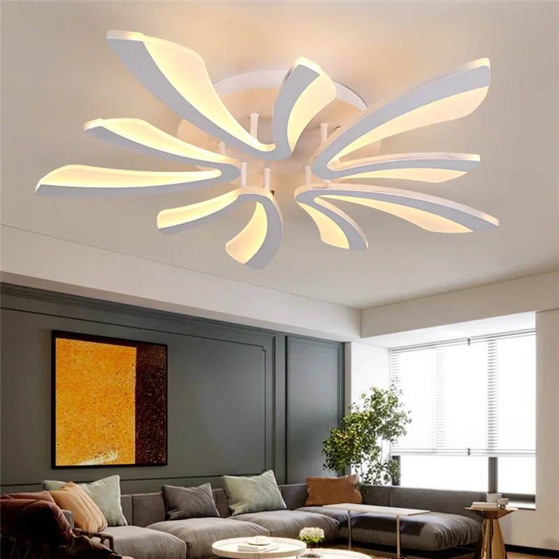 Modern LED Acrylic Ceiling Light – Dimmable Chandelier Fixture - Image 4