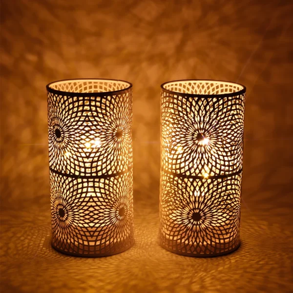 Modern Nordic Cylinder Table Lamp Set – Battery Powered LED - Image 3