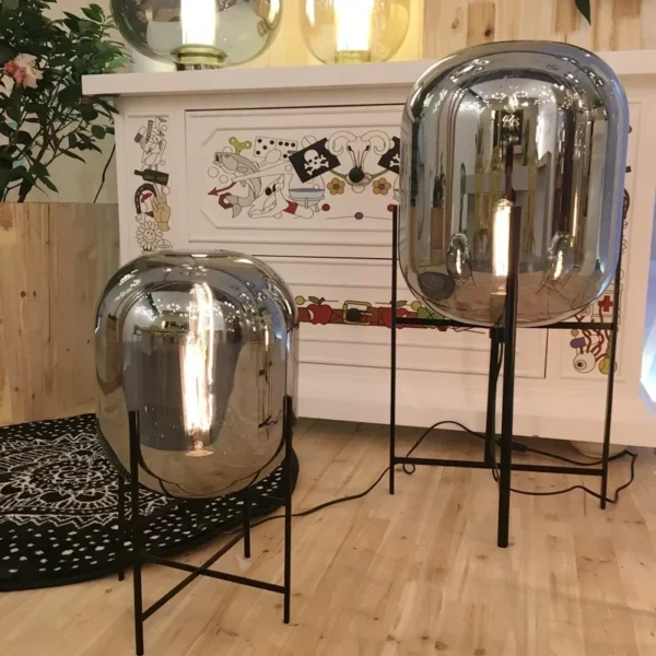 LED Glass Ball Floor Lamp – Modern Decorative Light - Image 2