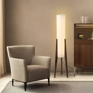 Japanese Wabi-Sabi Solid Wood Floor Lamp | Retro Standing Lamp E27