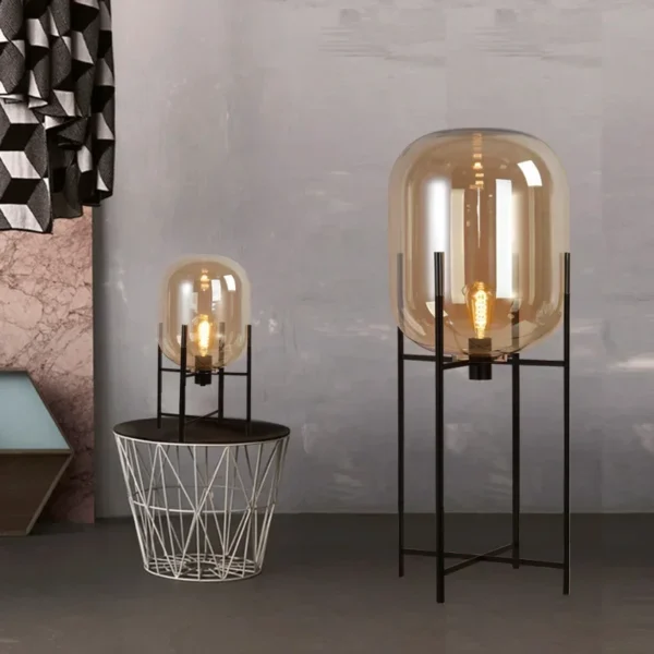 LED Glass Ball Floor Lamp – Modern Decorative Light - Image 3