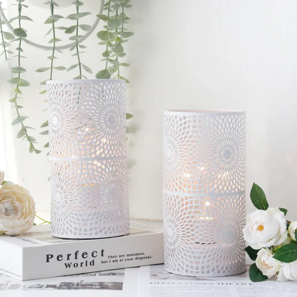 Modern Nordic Cylinder Table Lamp Set – Battery Powered LED - Image 4