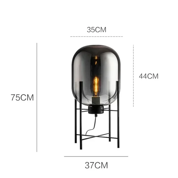 LED Glass Ball Floor Lamp – Modern Decorative Light - Image 11