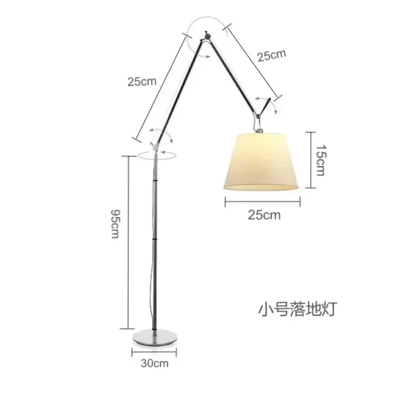 Italian Rocker Arm LED Floor Lamp – Adjustable Reading & Sofa Light - Image 9
