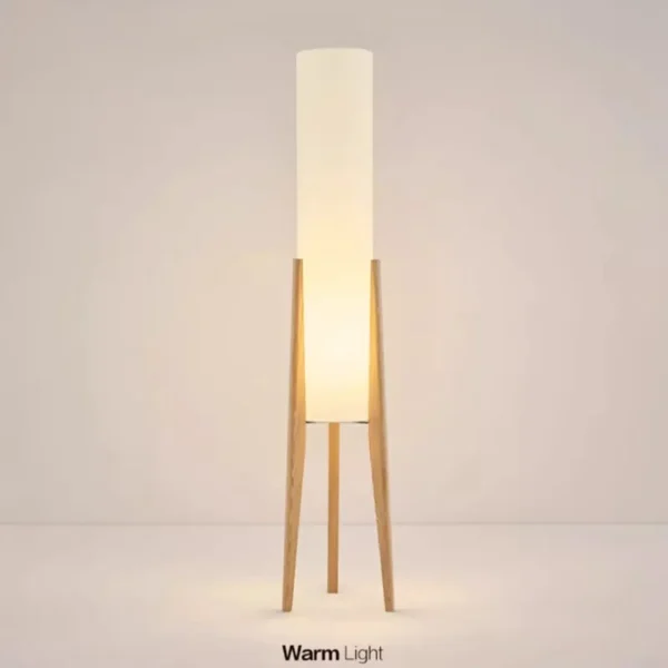 Japanese Wabi-Sabi Solid Wood Floor Lamp | Retro Standing Lamp E27 - Image 6