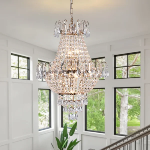 Luxury Gold K9 Crystal Chandelier Ceiling Light - Image 2