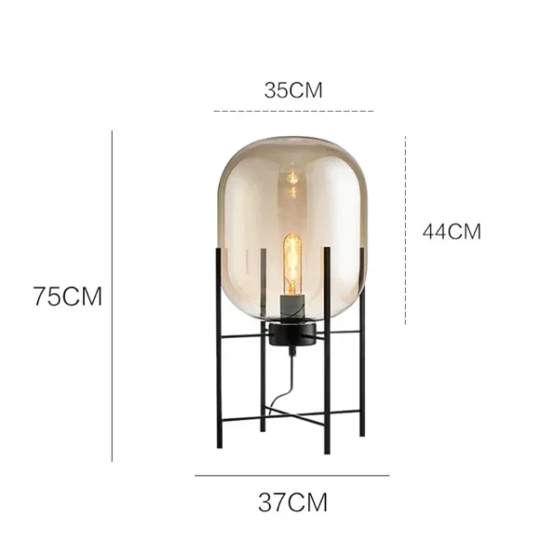 LED Glass Ball Floor Lamp – Modern Decorative Light - Image 8