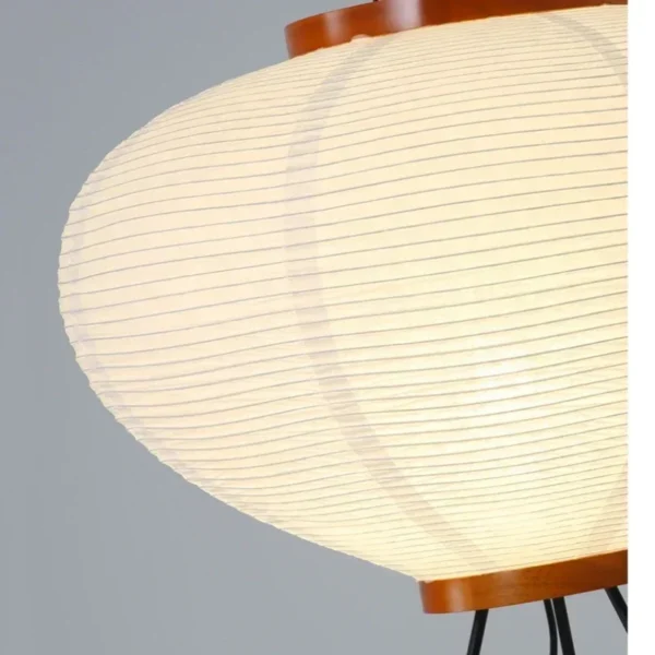Japanese Rice Paper Floor Lamp – Vintage E27 Standing Light - Image 5