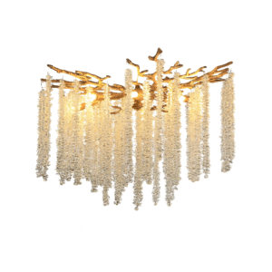Modern 23.6" Gold Crystal Pendant Light – Luxury Hanging Fixture