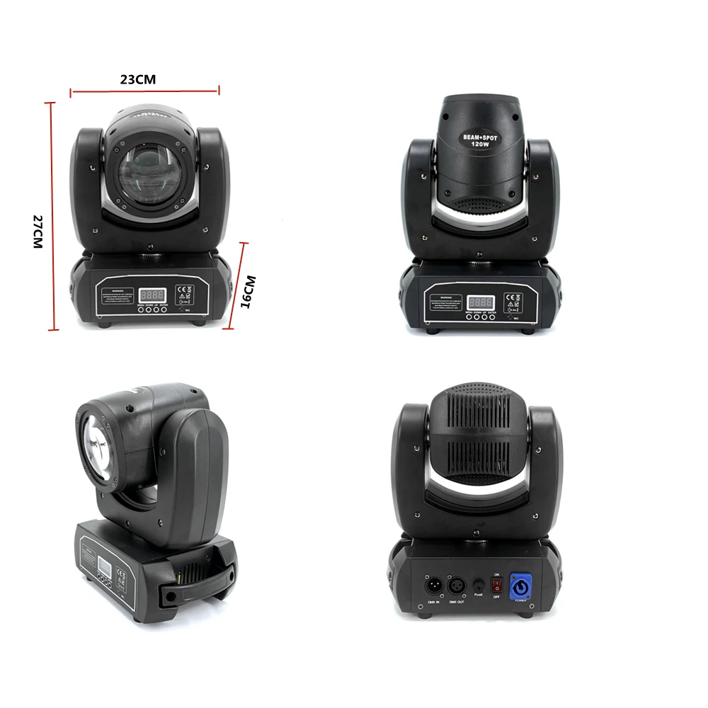 Mini 120W Moving Head Lights (2PCS) – Beam Spot with 8 Rotating Prisms - Image 9