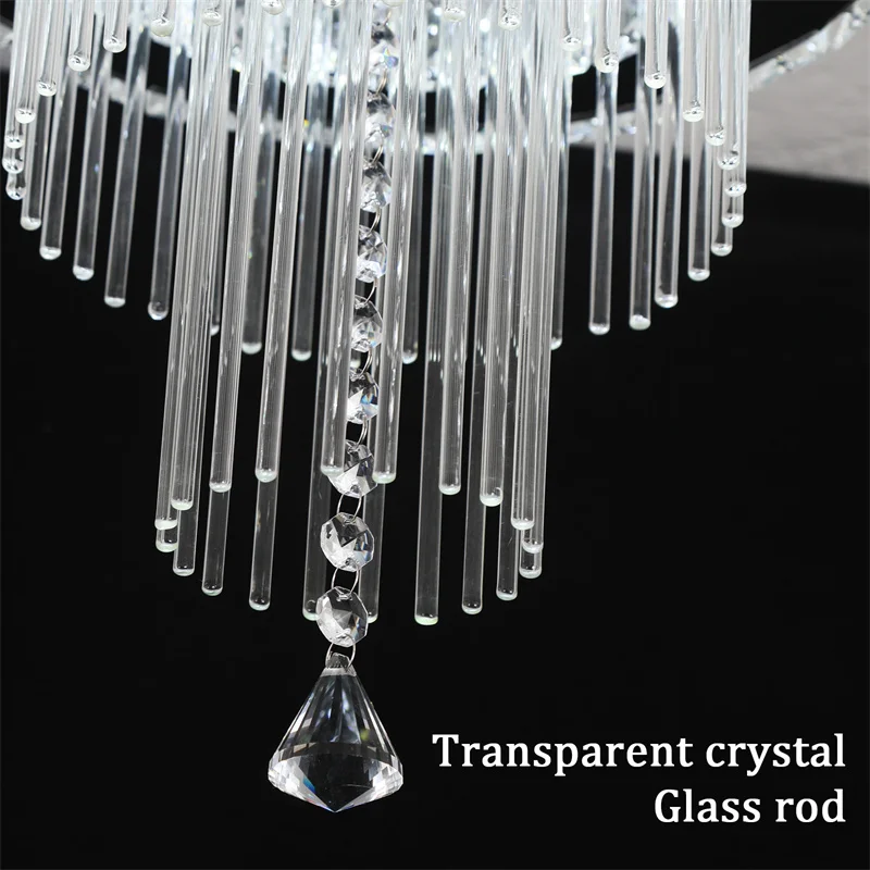 Modern Crystal LED Chandelier – Stainless Steel Ceiling Pendant Light for Dining & Living Room - Image 15
