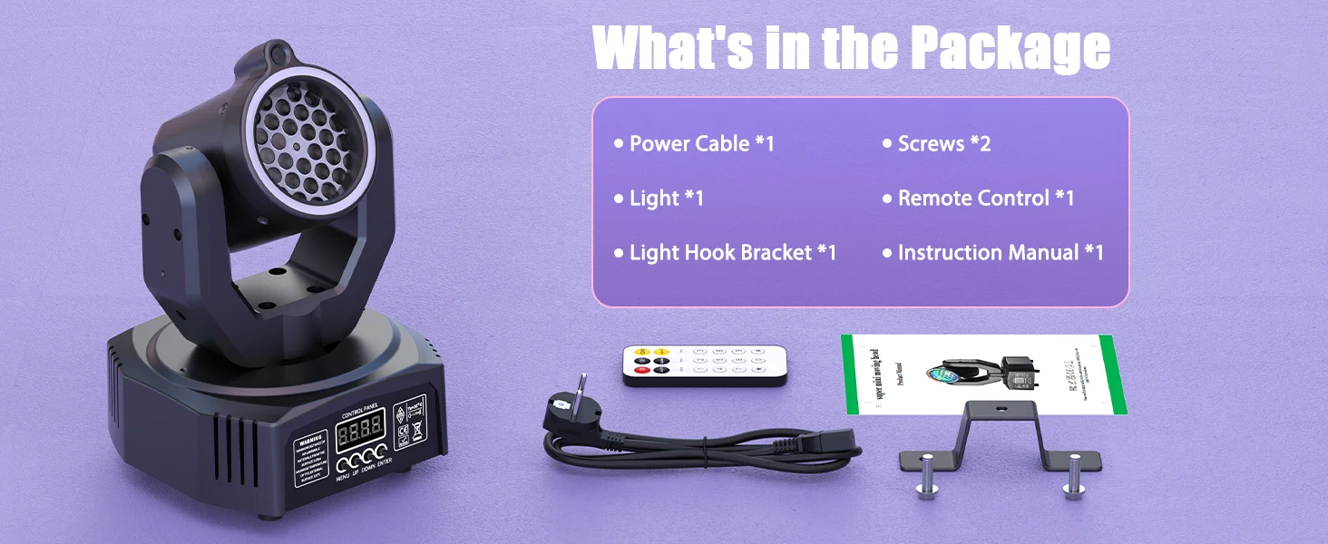 U'King Mini 30W RGB Moving Head Beam Light – DMX Sound Activated - Image 15