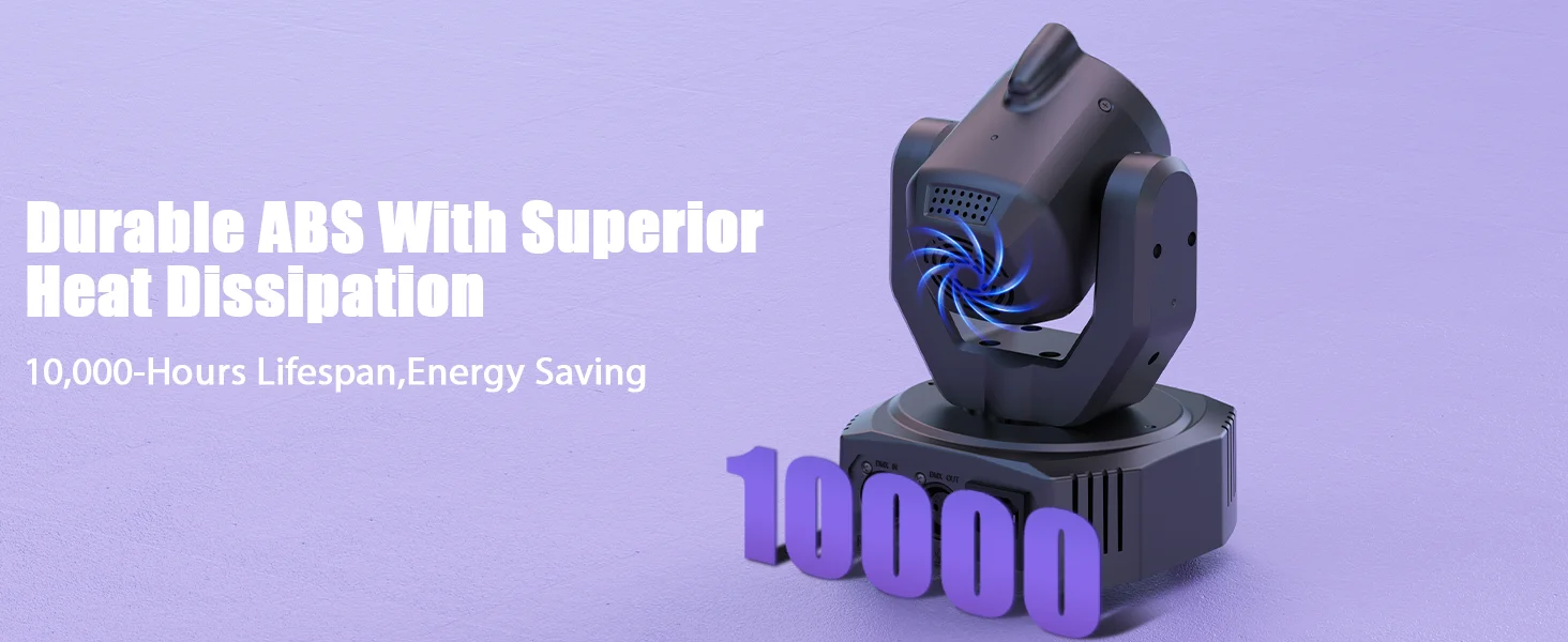 U'King Mini 30W RGB Moving Head Beam Light – DMX Sound Activated - Image 11