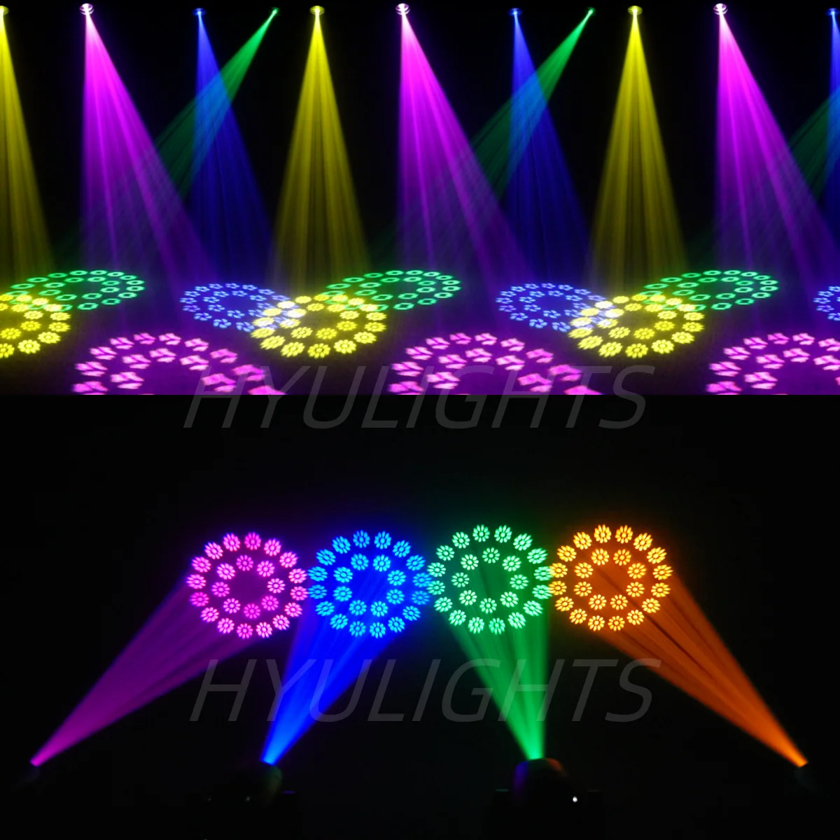 Mini 200W LED Moving Head Beam & Spot – 2PCS with Gobos & Prisms - Image 6