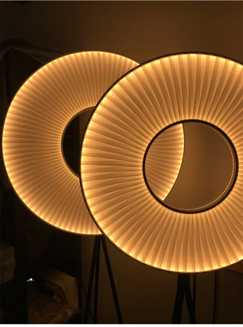 Minimalist Nordic Pleated Fabric Floor Lamp - Image 24