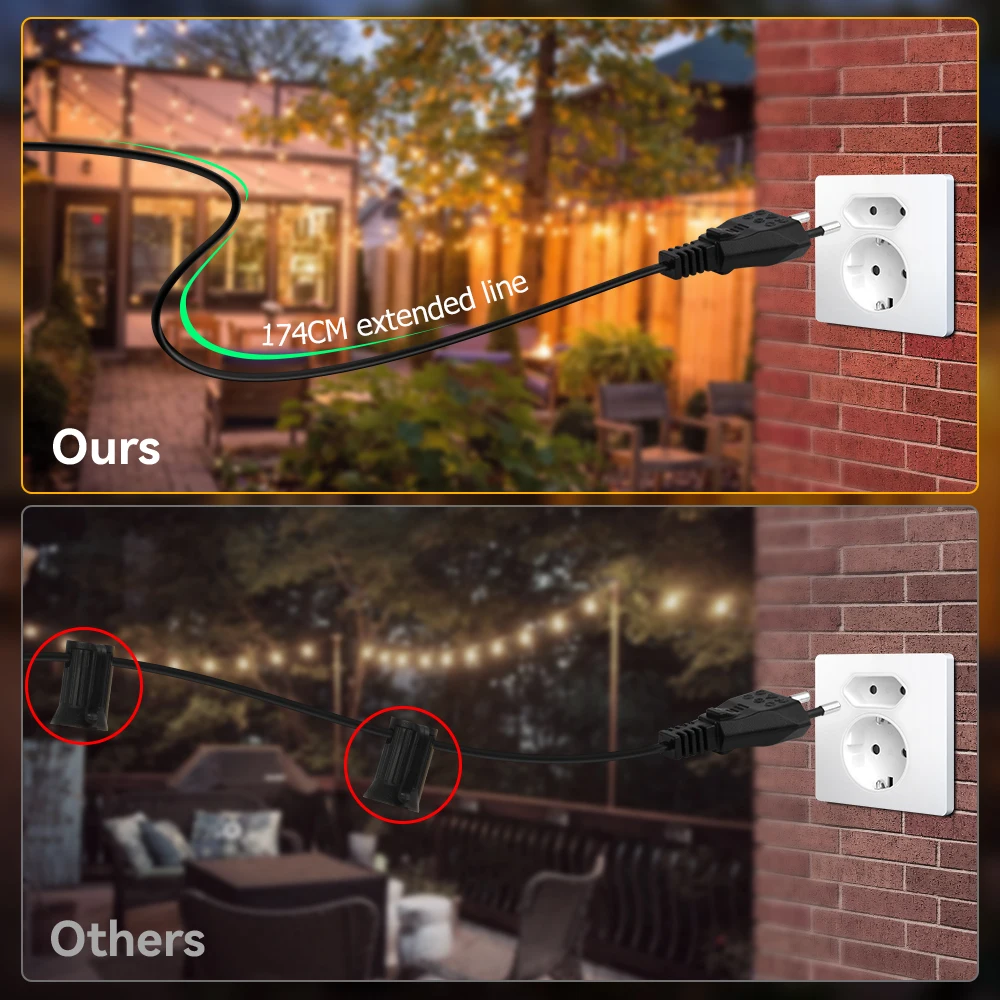 Outdoor ST38 LED String Light Set – Garden, Patio & Wedding Decoration - Image 13