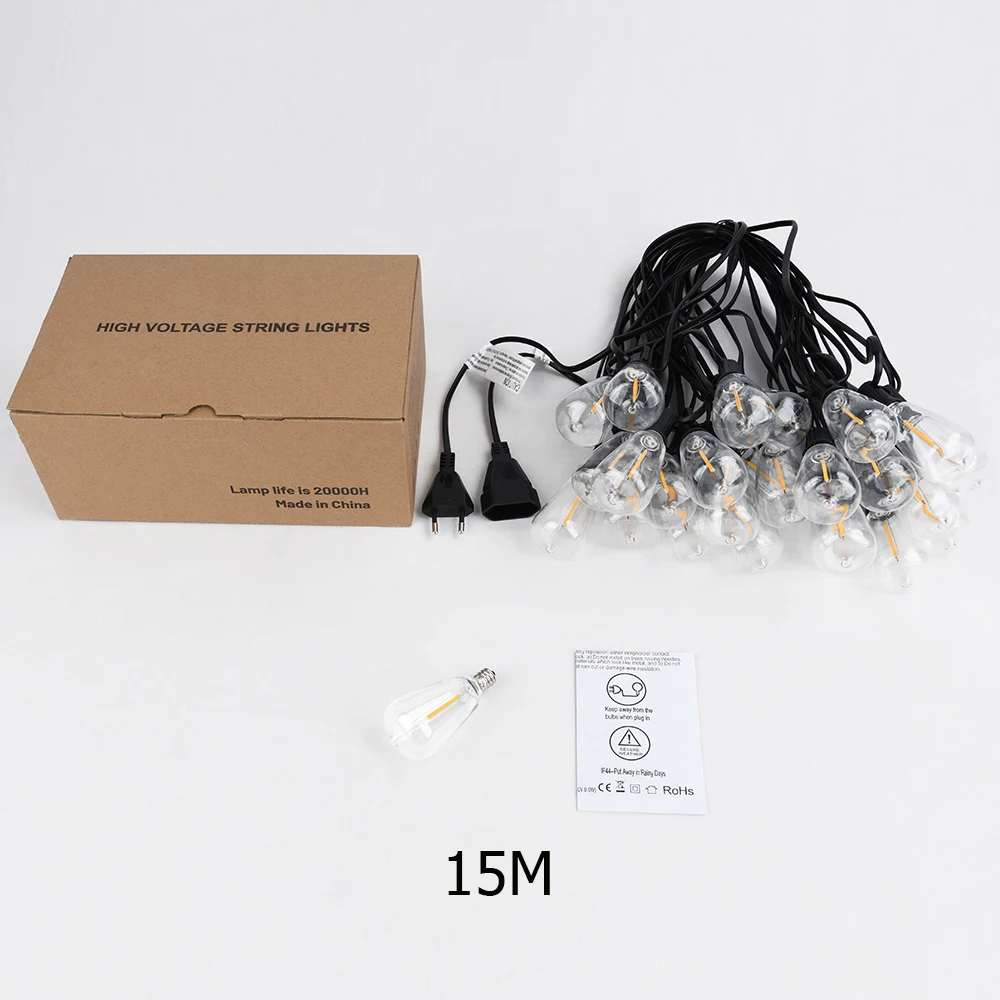 Outdoor ST38 LED String Light Set – Garden, Patio & Wedding Decoration - Image 17