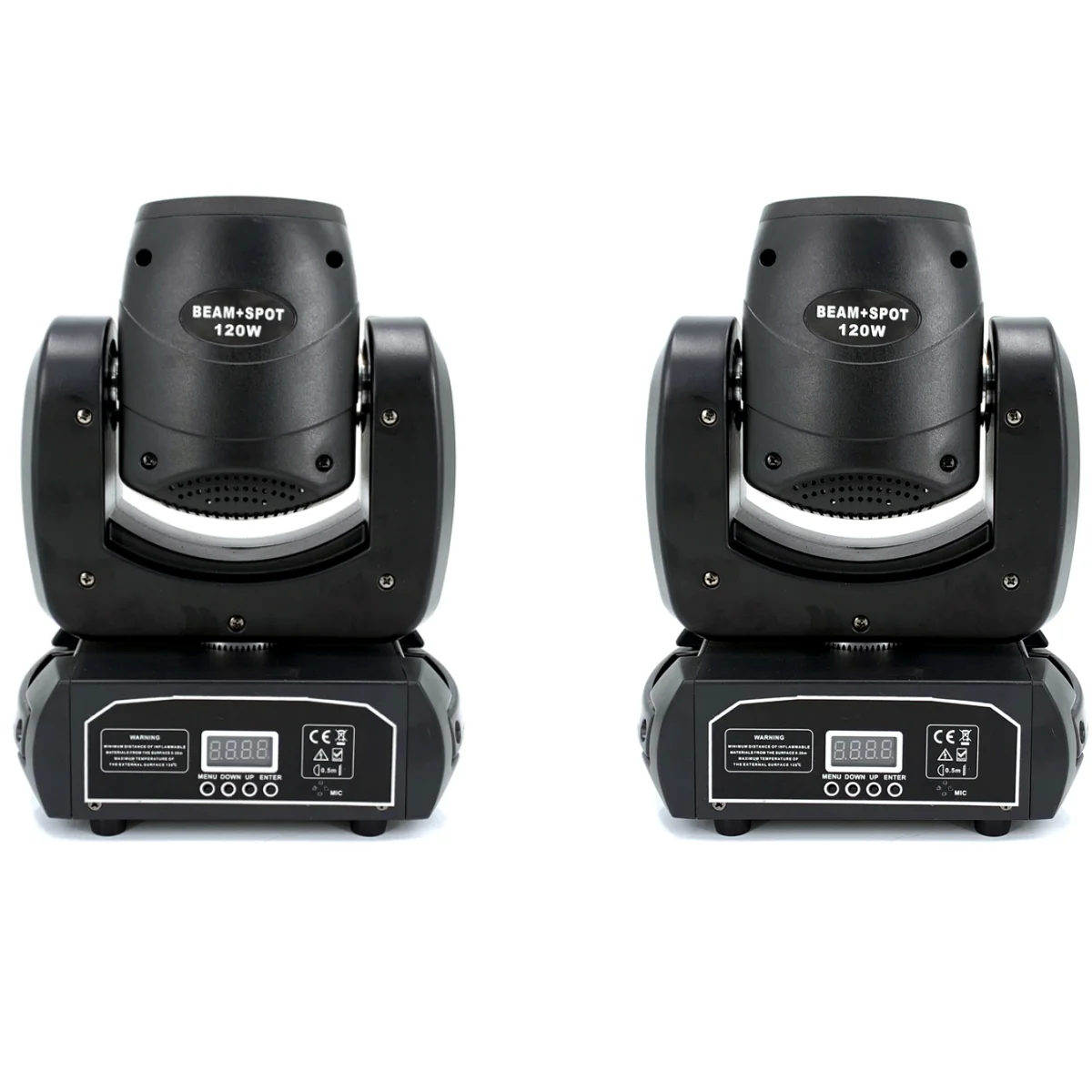 Mini 120W Moving Head Lights (2PCS) – Beam Spot with 8 Rotating Prisms